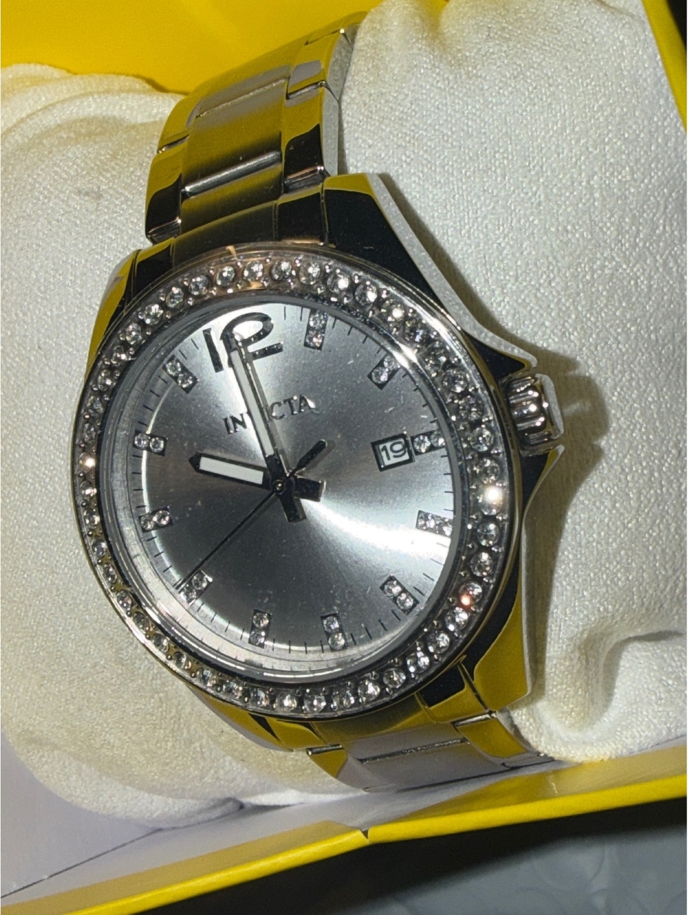 $249 INVICTA ANGEL UNISEX WATCH 38mm HIGH QUALITY CRYSTALS WRAPPING AROUND BEZEL